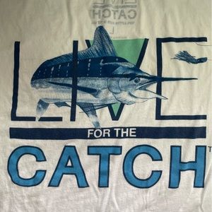 Live for the Catch 100% Cotton Made in the USA 🇺🇸 T-shirt Large